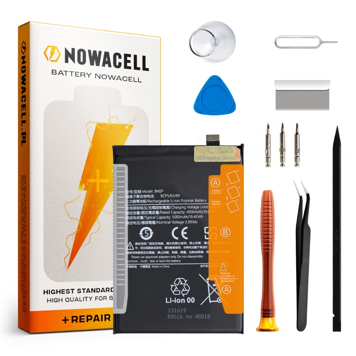 BN5P akkumulátor készlet Xiaomi Redmi Note 13 4G Redmi Note 13 5G 5000 mAh
