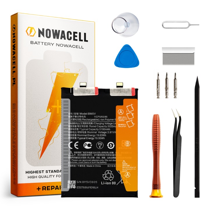 BM5V akkumulátor készlet Xiaomi Redmi Note 13 Pro 5G 5100 mAh Új akkumulátor