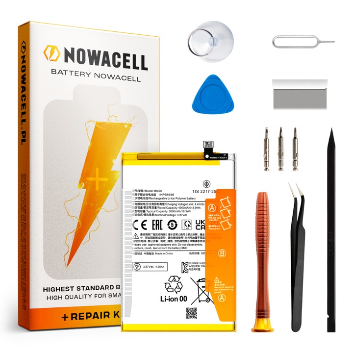 BM5R akkumulátor készlet Xiaomi Redmi 12 4G 5G, Poco M6 Pro 4G 5000 mAh Új