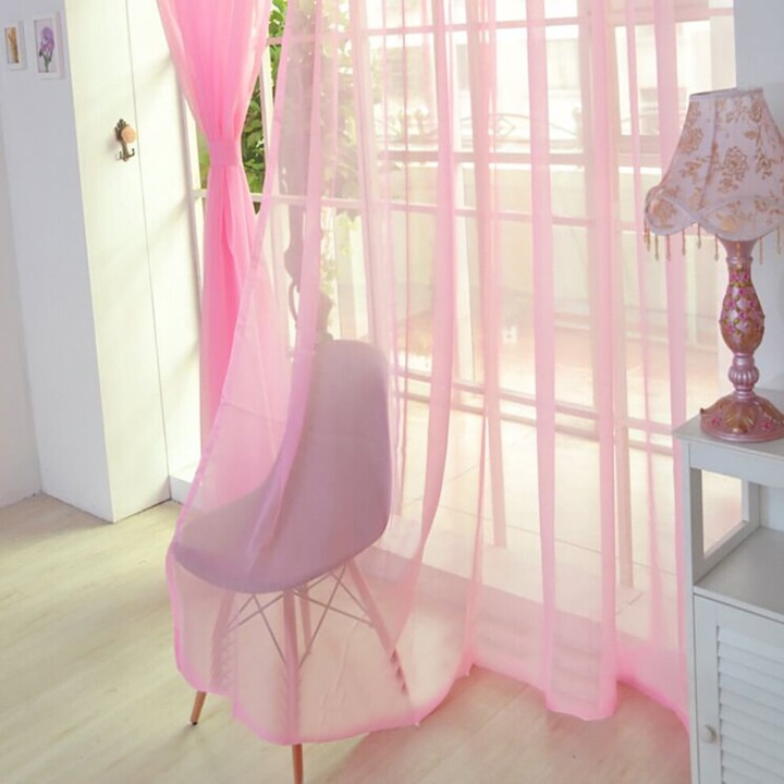 Voál függöny, 39x78 inch, egyszínű, modern, 1 darab