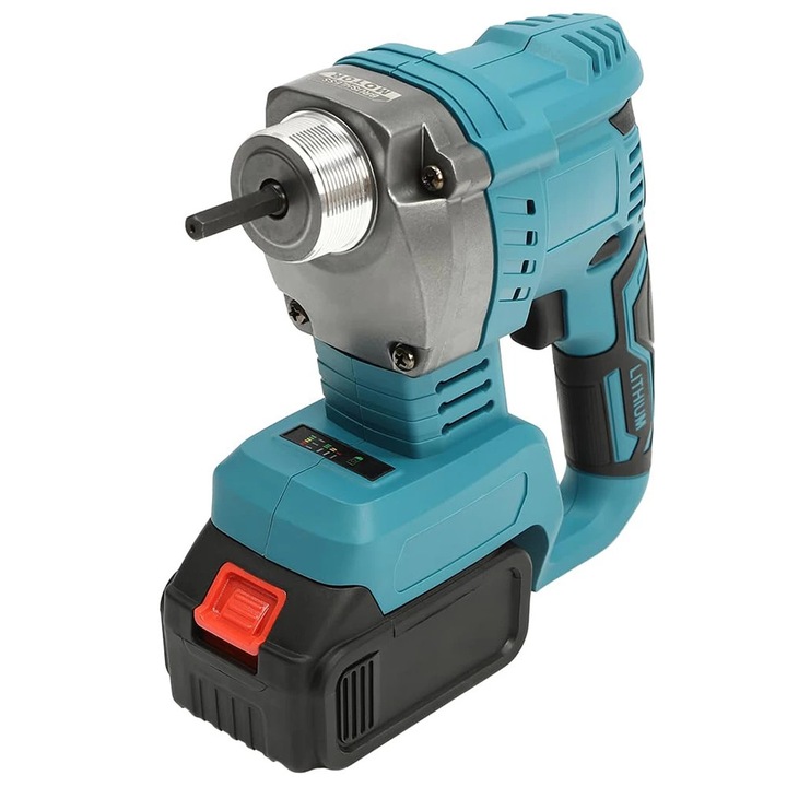 Betonvibrátor, Vezeték nélküli, 800 W, Szénkefe nélküli motor, Beton tömörítés, 2 akkumulátorral