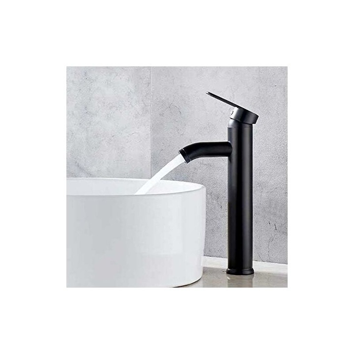 Baterie baie, baterie chiuveta neagra, baterie de inalta calitate, baterie baie, rezistenta la uzura, potrivita pentru un diametru interior de 32 mm pana la 42 mm