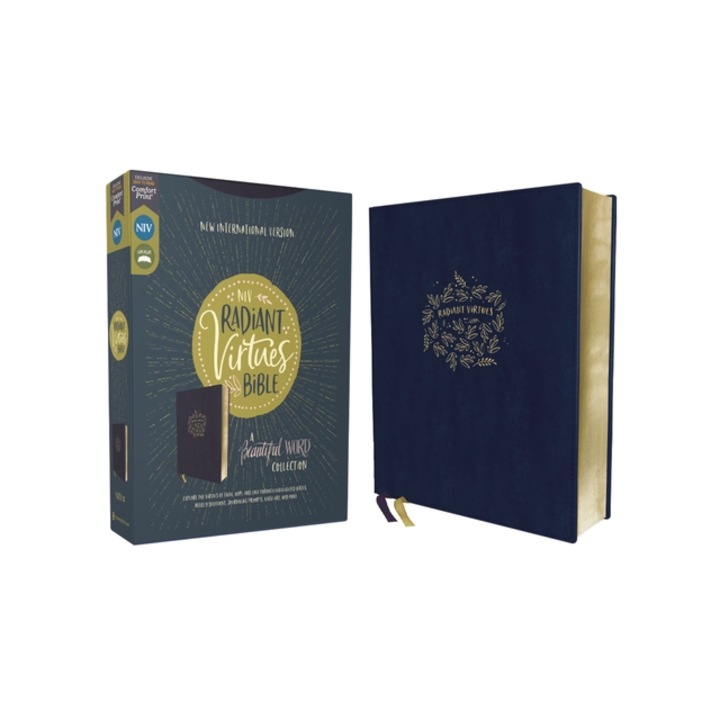 Niv, Radiant Virtues Bible A Beautiful Word Collection, Leathersoft, Navy, Red Letter, Comfort Print