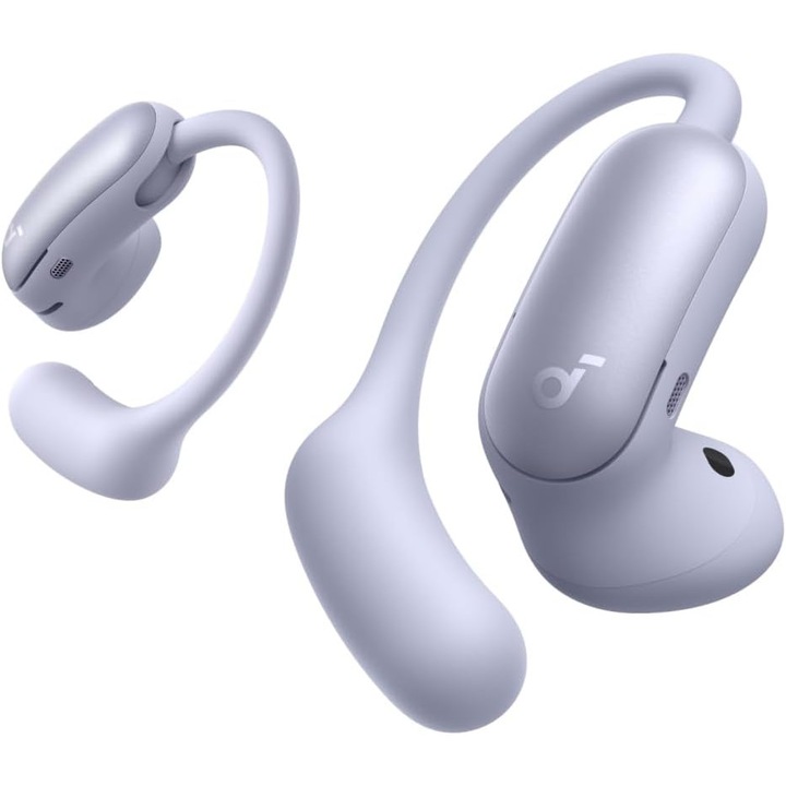 Безжични слушалки Open-Ear Anker Soundcore AeroFit 2 Pro, ANC, LDAC, Bluetooth 6.1, IP55, 34 часа живот на батерията, Виолетови