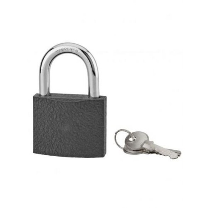 Lacat cu cheie ACERA 60 mm, toarta otel cimentat, Serruprix