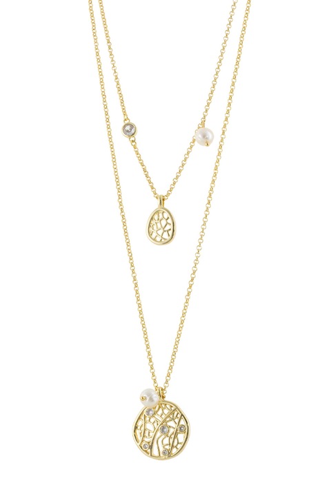 Loisir by Oxette, Colier cu sirag dublu placat cu aur de 18K, Auriu