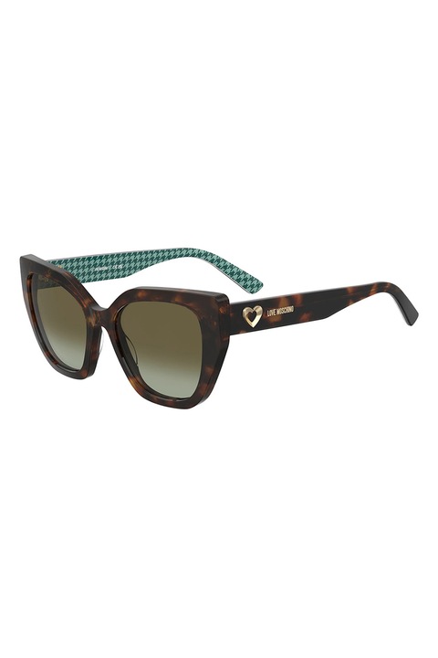 Love Moschino, Слънчеви очила Cat Eye с лого, 54-18-140, Камел