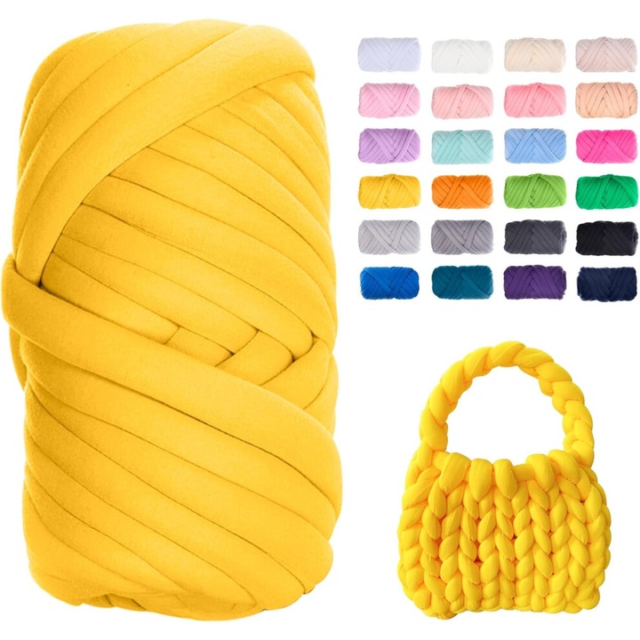 Fir gros tubular pentru tricotat manual, 250g, 10y, multicolor