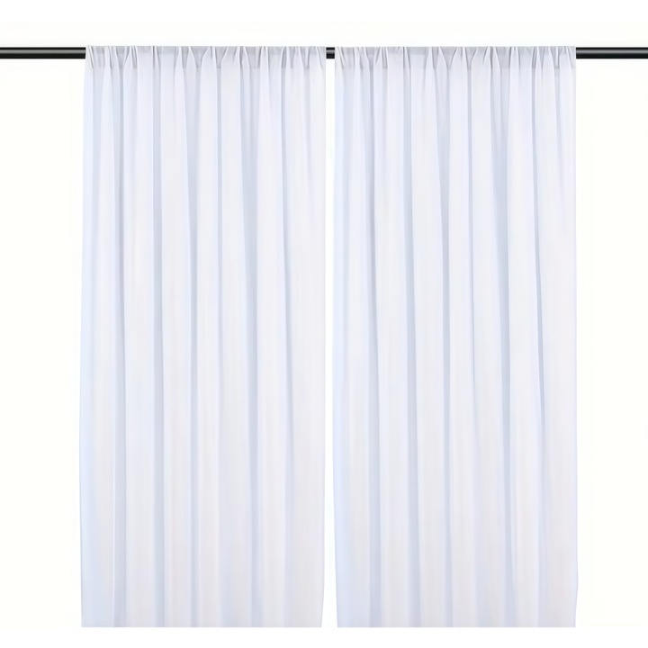 Félátlátszó fehér voile függönyök, elegáns design, 140x245cm