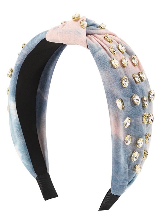 Bentita par mov roz cu strasuri, multicolor