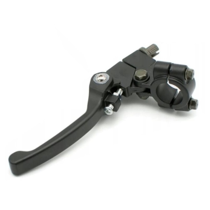 Maneta Ambreiaj Universala cu Suport, Rabatabila Anti-Rupere, pentru Motocross, ATV, Enduro, Ghidon 22mm, Aliaj Aluminiu, Negru, TM Motorcycle Parts