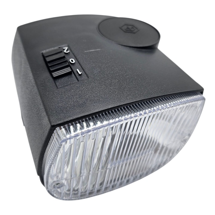 Far complet Piaggio Ciao, Carcasa Neagra cu Comutator, Compatibil Moped Piaggio, Fara Becuri, TM Motorcycle Parts