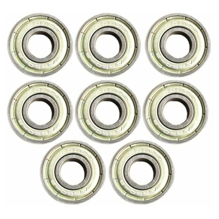 Set de 8 rulmenti cu role etansati din otel inoxidabil 608ZZ (ABEC11)