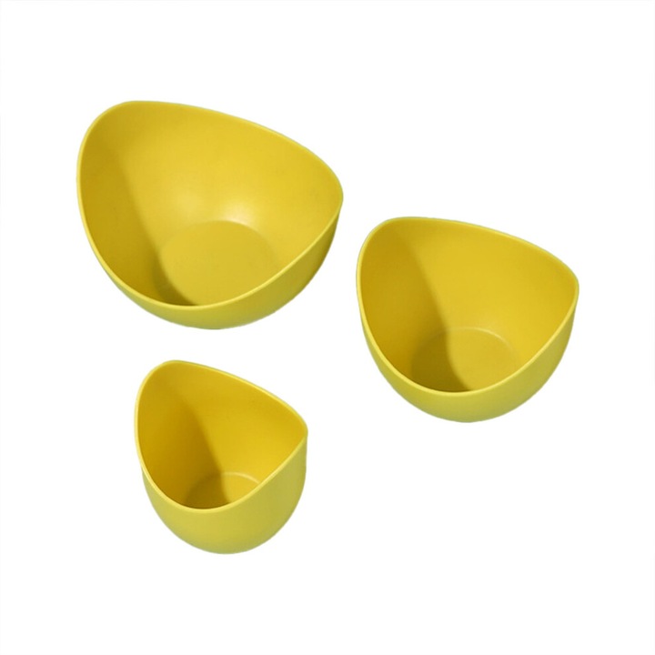 Set 3 tavi snack stivuibile floare multicolor 30x30x5cm