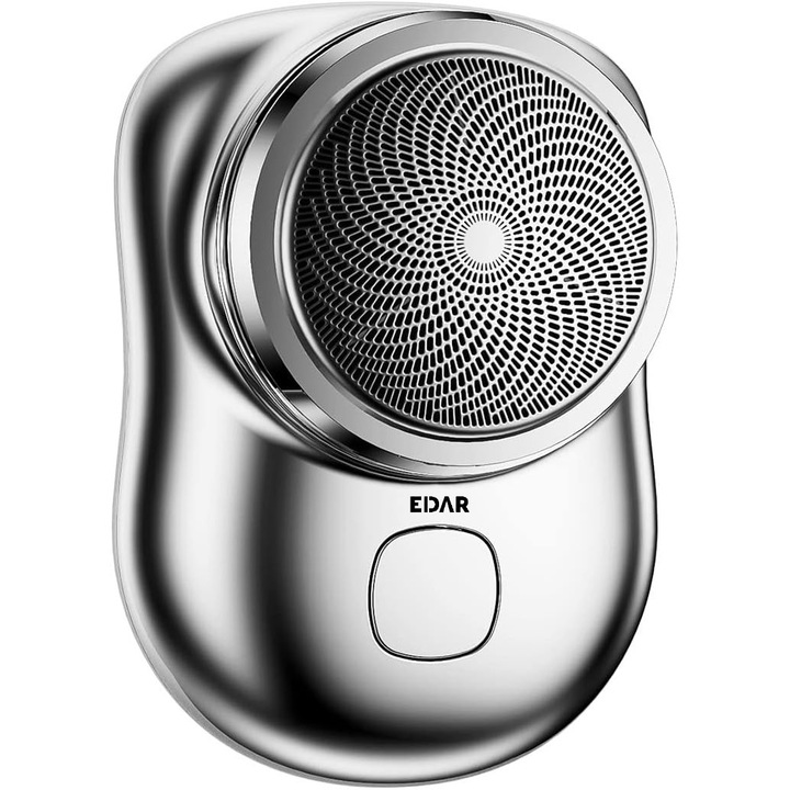 Aparat de Ras EDAR Electric, Mini Aparat Performant, Rezistent la Apa, USB Inclus, Fast Charge, 65g, Argintiu