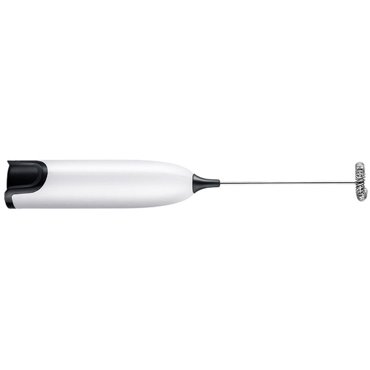 Kézi elektromos mixer, elemes, műanyag, 23x3.3x3.3cm, fehér