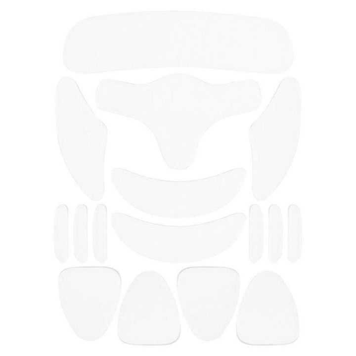 Set 16 buc plasturi silicon anti-rid, transparent, 20x15cm