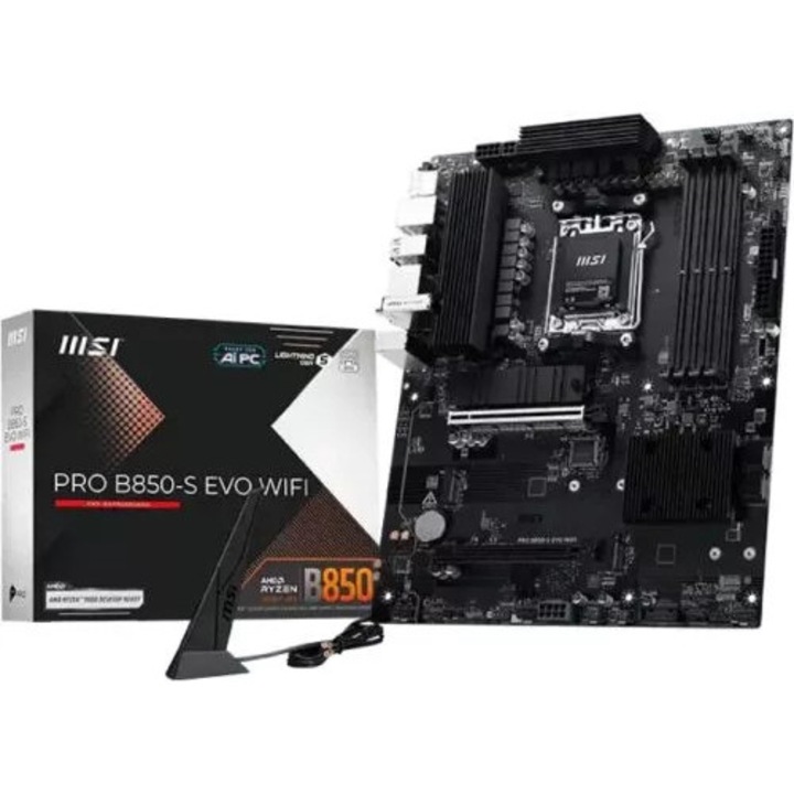Placa de baza AM5 MSI B850 ATX DDR5 WiFi7 BT5.4 PRO B850-S EVO