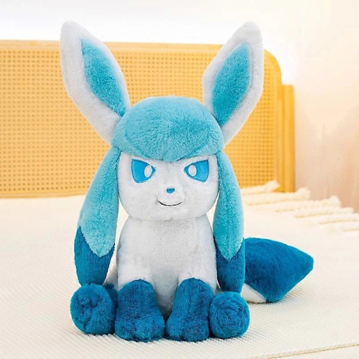 Jucarie de plus Sylveon Glaceon Pokemon 40x80cm albastru