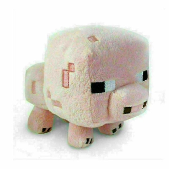 Jucarie de plus set Minecraft, porc roz, pisica ocelot, caracatita, miel, 25x24x16cm