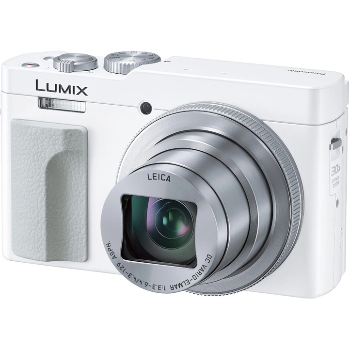 Panasonic DC-TZ99 Lumix camera compacta de calatorie cu zoom 30x (MOS 20.3MP, unghi larg de 24 mm LEICA DC, 4K foto, 4K video, Post Focus), alb