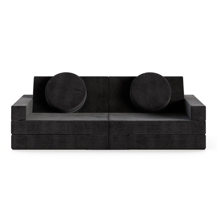 Saltea pliabila tip canapea, SPIJZDROWO, Playbox, 80x160cm, Negru