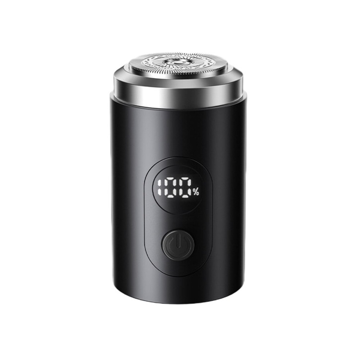 Aparat de ras electric mini, negru, 3.5x3.6x8.2cm, incarcare rapida Type-C