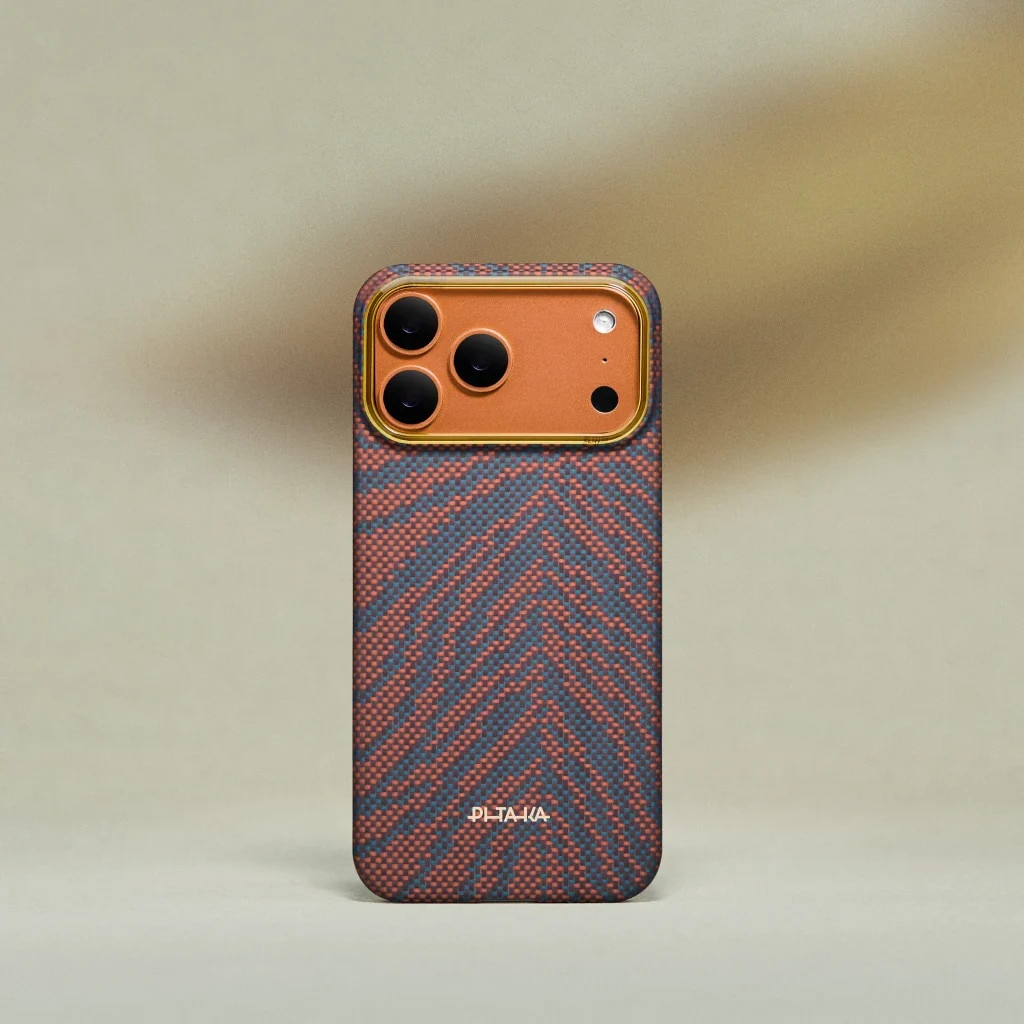 Husa de protectie Pitaka iPhone 17 Pro Max Breath of Veins Edge Case Burning Orange - 01