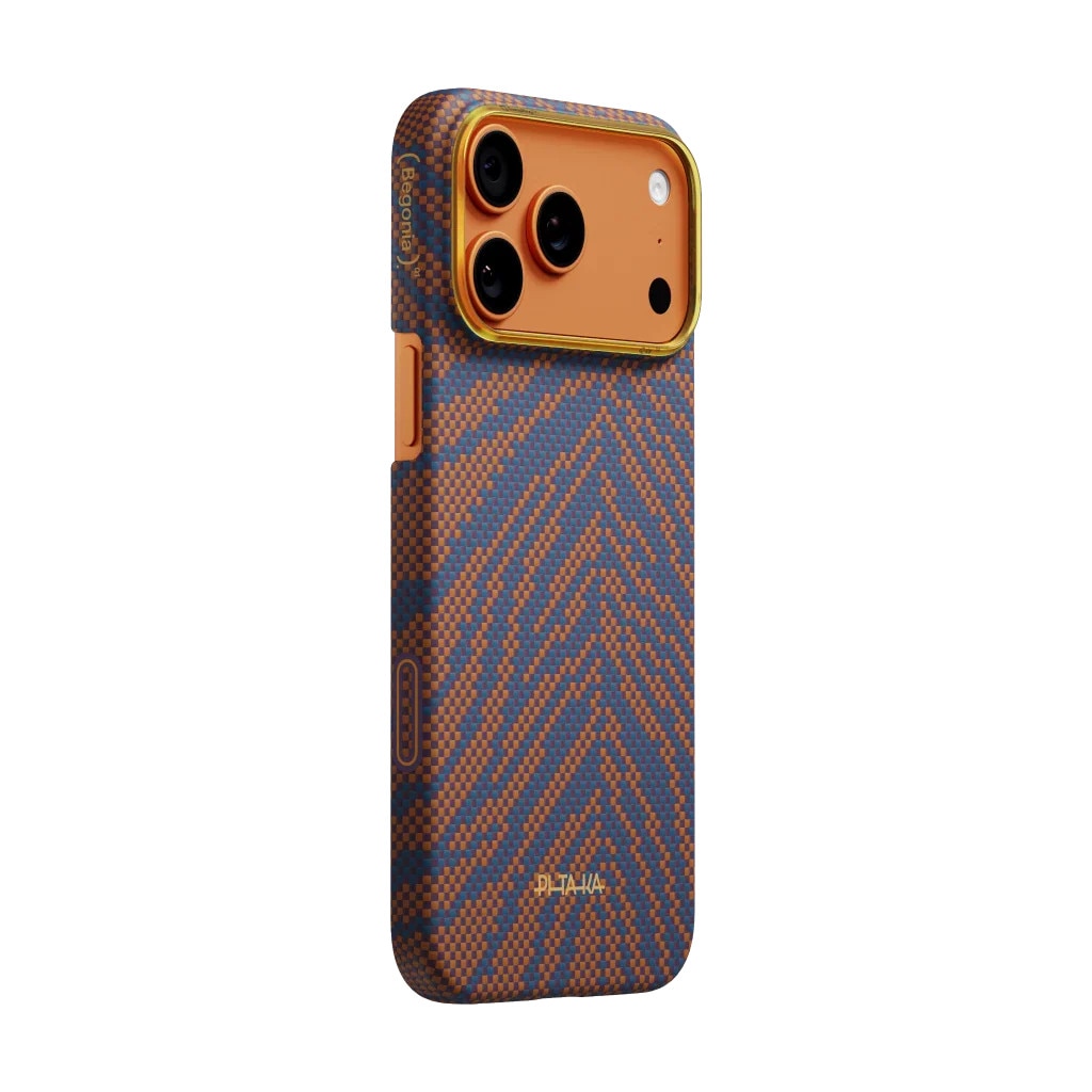 Husa de protectie Pitaka iPhone 17 Pro Max Breath of Veins Edge Case Burning Orange - 01