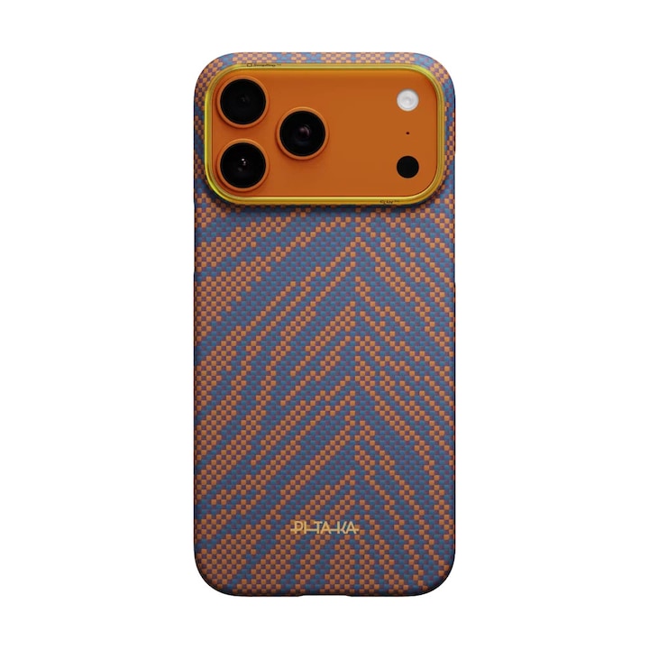 Husa de protectie Pitaka iPhone 17 Pro Max Breath of Veins Edge Case Burning Orange - 01