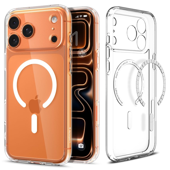 Husa pentru iPhone 17 Pro, CloudCradle, Compatibila pentru iPhone 17 Pro, compatibil cu MagSafe, anti-ingalbenire, transparent