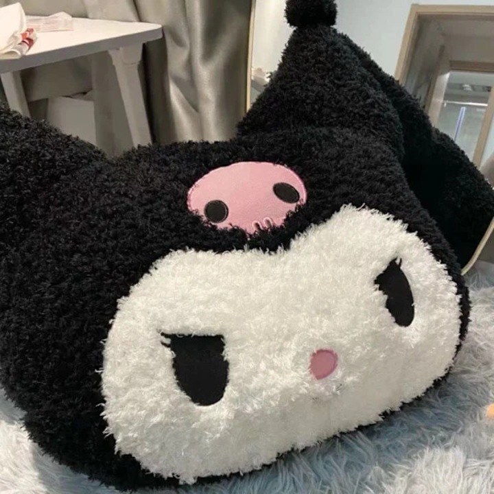 Sanrio Kuromi My Melody díszpárna, rövid plüss, 50x60cm, többszínű