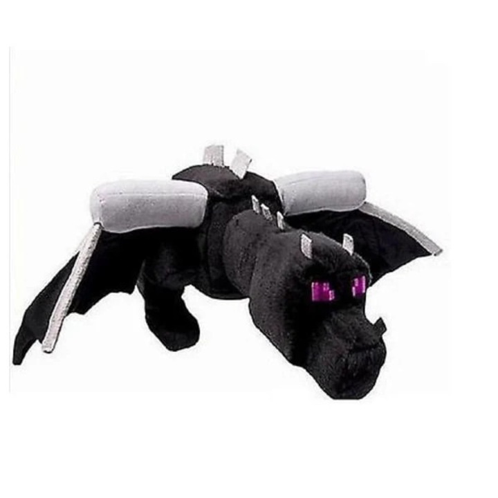Jucarie de plus dragon negru Minecraft 30cm moale
