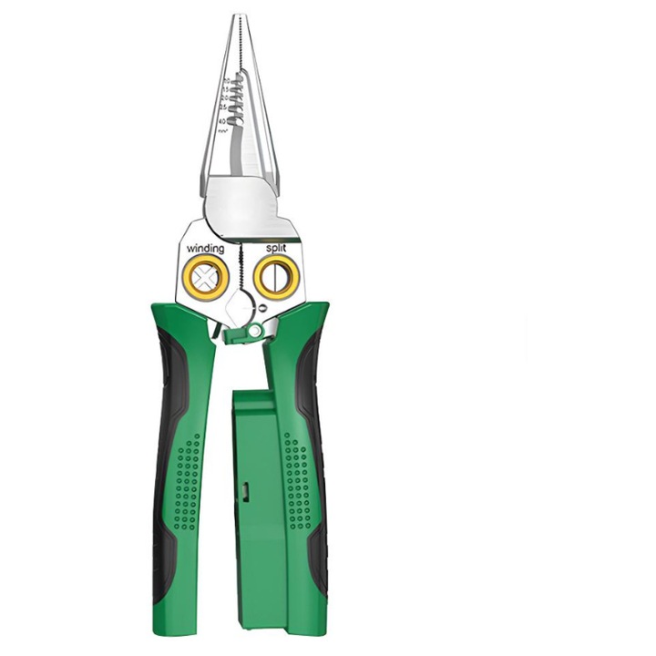 ZAXER 8 az 1-ben multifunkciós harapófogó, zöld-fekete, ergonomikus markolat, 20, 7x8cm