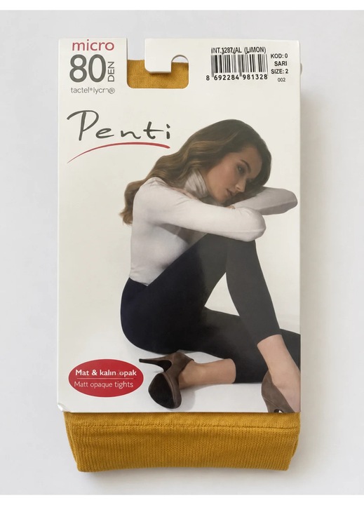 Colanti Penti Micro 80 DEN, opaci, mat, culoare SOFRAN, M-L