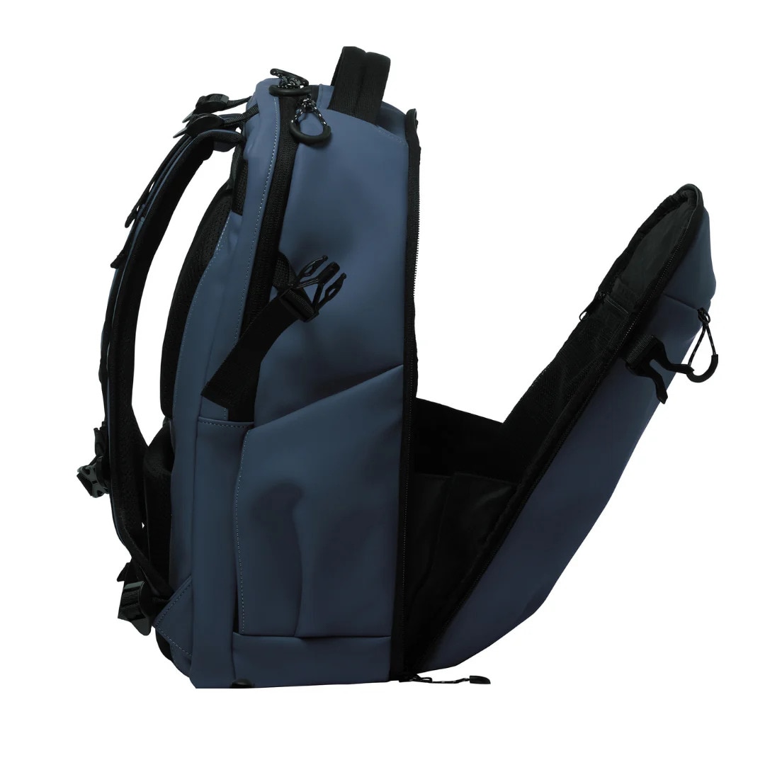 Rucsac Schneiders bleumarin Midnight Walker, 2 buzunare frontale, captusit pentru laptop, 30x44x22cm