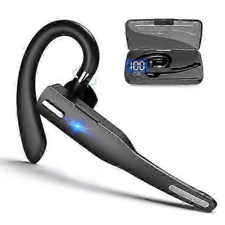 Vezeték nélküli Bluetooth 5.1 fülhallgató töltőtokkal, fekete, 6.5x0.5cm