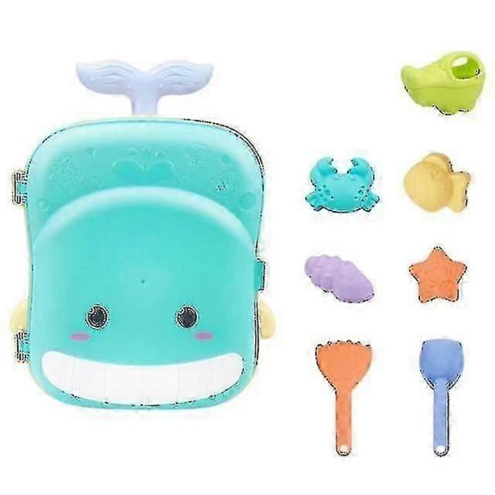 Set jucarii plaja copii, 2 in 1, plastic, multicolor, 4-6 ani, cu valiza