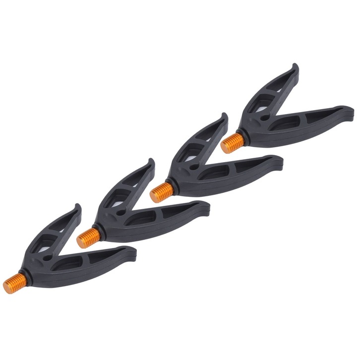 Suport lansete, negru, cauciuc si otel inoxidabil, 3.6cm, set 4 buc