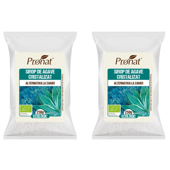 2 x Kristályosított agavé szirup, bio 250g Pronat