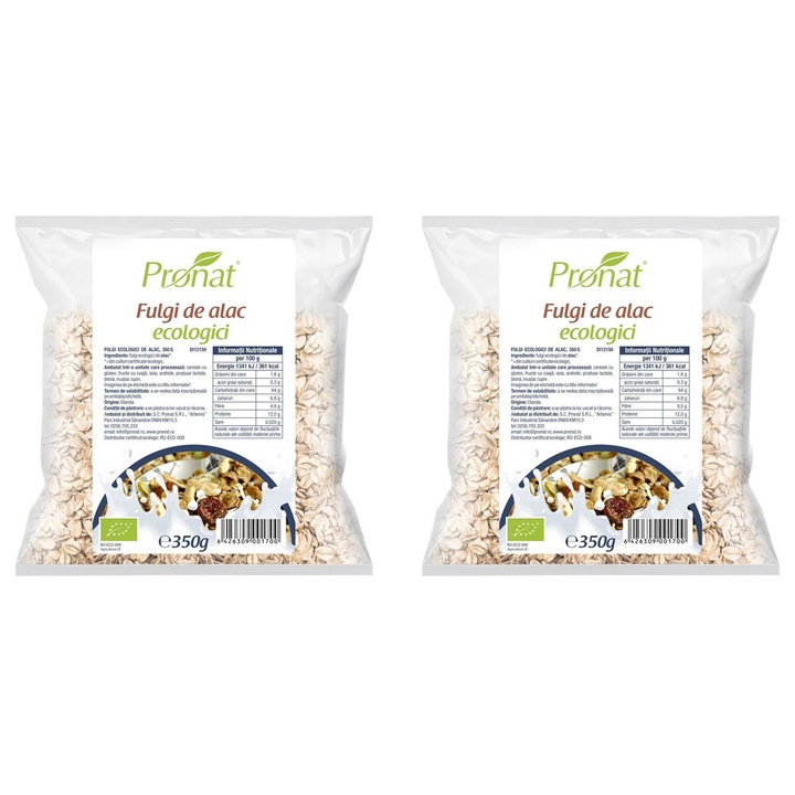 2 x Bio tönkölypehely, 350g Pronat