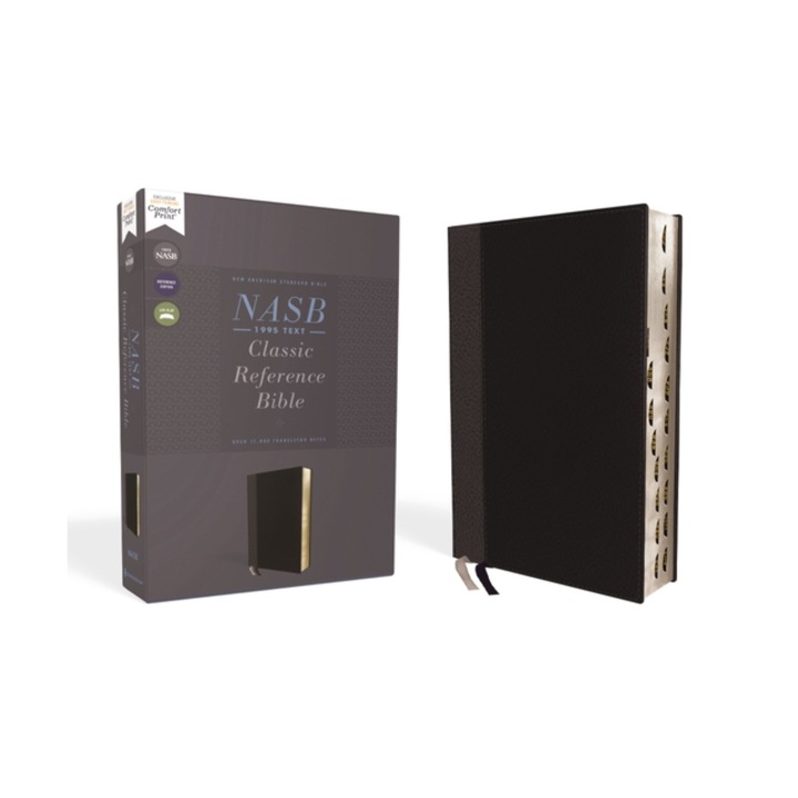 Nasb, Classic Reference Bible, Leathersoft, Black, Red Letter, 1995 Text, Thumb Indexed, Comfort Print, Zondervan