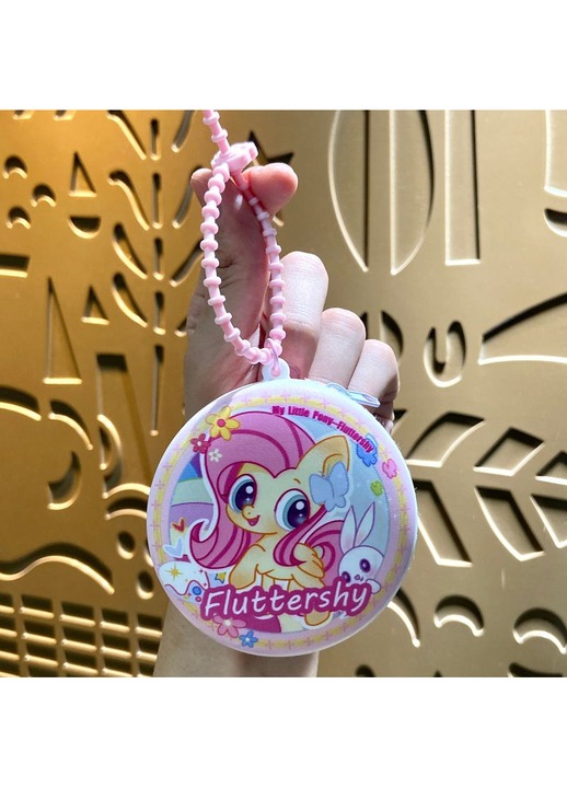 Breloc My Little Pony Fluttershy, PVC, galben, 7x5cm