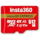 Card de memorie MicroSDXC de 512 GB cu adaptor pentru camera auto, camera corporala si camera de securitate, Clasa 10, U3, V30