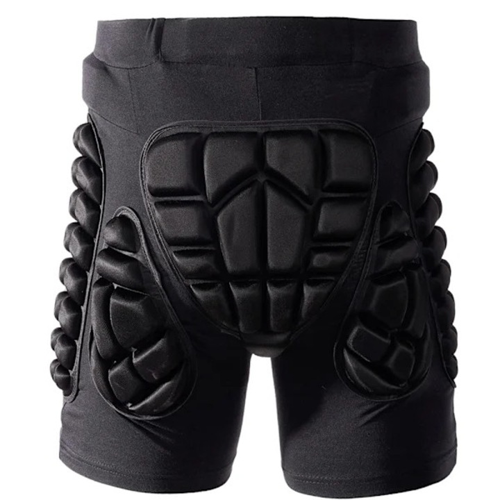 Pantaloni protectie copii, 3D captusiti, negru, elastic, marime universala