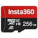 Card SD 256 GB cu adaptor SD Card de memorie de mare viteza, card de memorie UHS-I C10 A1 TF pentru tableta, telefon mobil, camera, sistem audio auto, consola de jocuri, camera de bord si drona