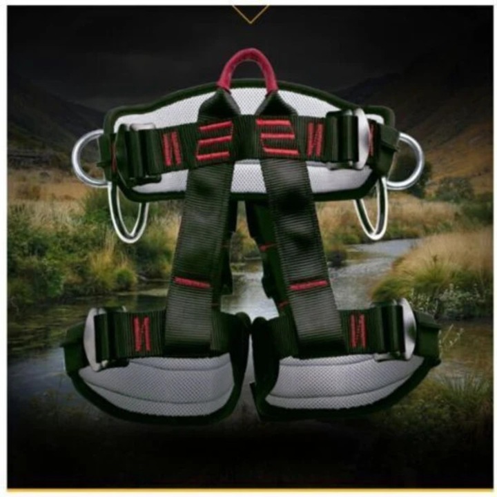 Ham de siguranta pentru alpinism, multifunctional, rezistent, negru