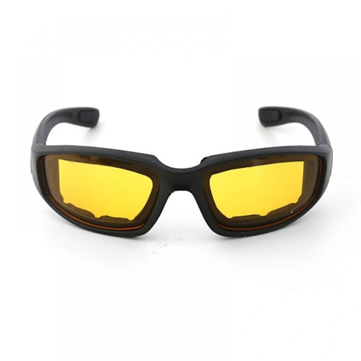 Ochelari motocicleta, galben-negru, protectie UV, 1 pereche