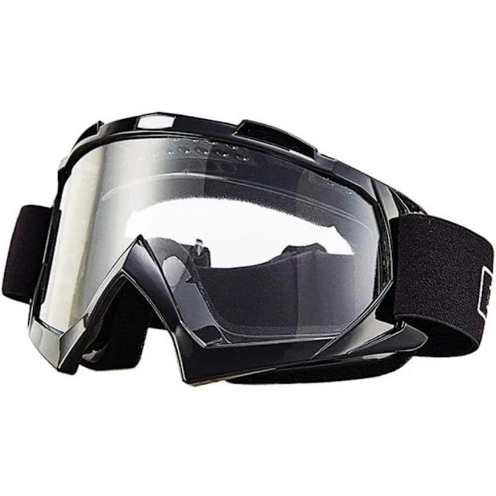 Ochelari motocross off-road protectie, TPU, transparenti, ajustabili