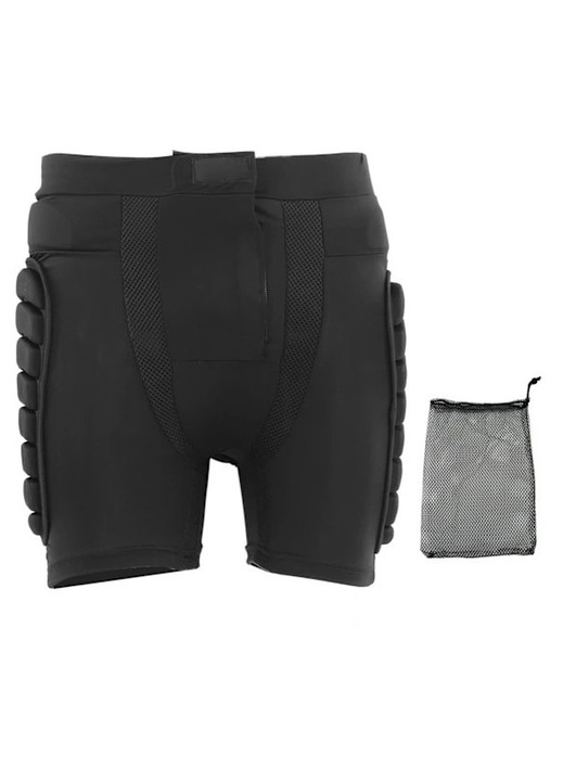 Pantaloni sport barbati, pantaloni scurti de schi ajustabili, protectie pentru solduri, bumbac, poliester